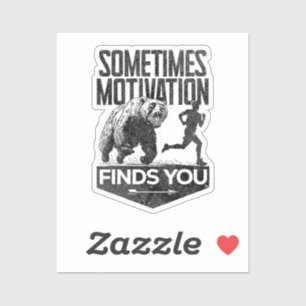 Soms vindt Motivation je grappig hardloopmotief Sticker