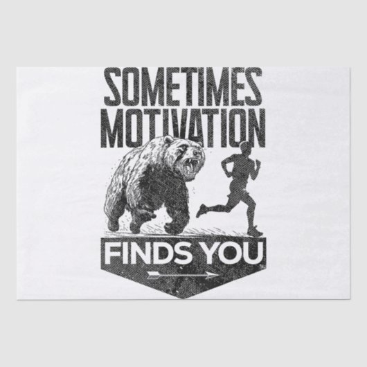 Soms vindt Motivation je grappig hardloopmotief Tissuepapier (Voorkant)