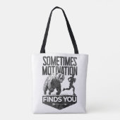Soms vindt Motivation je grappig hardloopmotief Tote Bag (Achterkant)