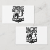 Soms vindt Motivation je grappig hardloopmotief Visitekaartje (Voorkant / Achterkant)