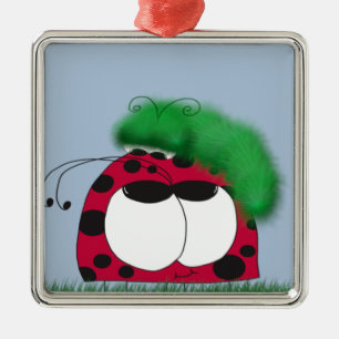 Soms voorkomende Vrienden Ladybug en Caterstyle Metalen Ornament