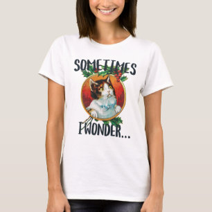 Soms vraag ik me af...gekke kattenstaart t-shirt