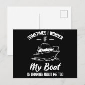 Soms vraag ik me af of mijn boot aan mij denkt feestdagenkaart (Voorkant / Achterkant)