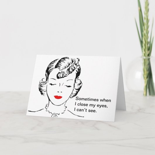 Soms wanneer I mijn ogen sluit, kan ik niet zien Kaart (Voorkant)