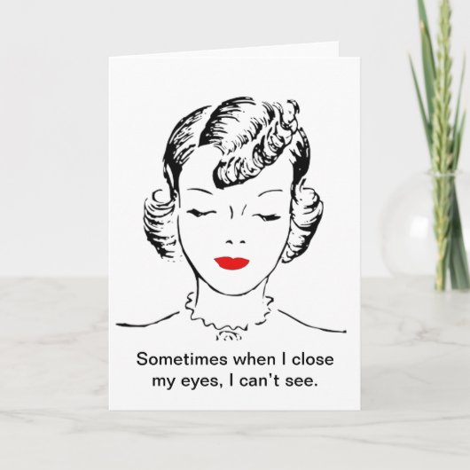 Soms wanneer I mijn ogen sluit, kan ik niet zien Kaart (Voorkant)