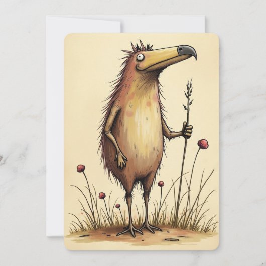 Soms weet je niet waar je uiteindelijk grappig zal feestdagenkaart (Voorkant)