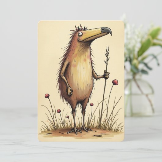 Soms weet je niet waar je uiteindelijk grappig zal feestdagenkaart (Staand voorkant)