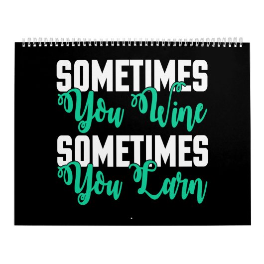 soms win je soms als je leert kalender (Hoes)
