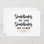 Soms win je soms.. briefkaart (Voorkant / Achterkant)