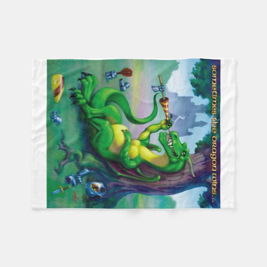 Soms wint de Draak Fleece Deken (Voorkant (Horizontaal))