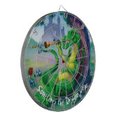 Soms wint de Draak - Groen Dartbord (Voorkant Links)