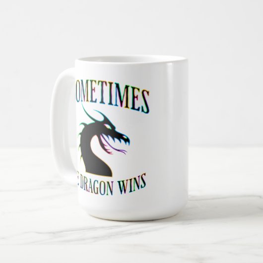 Soms wint de Draak Koffiemok (Voorkant links)