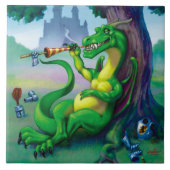 Soms wint de Draak Tegeltje (Voorkant)