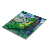 Soms wint de Draak Tegeltje (Zijkant)