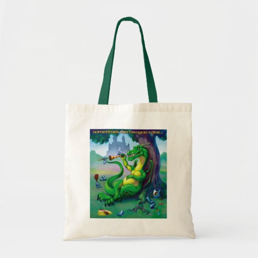 Soms wint de Draak Tote Bag (Voorkant)
