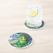 Soms wint de Draak Zandsteen Onderzetter (Zijkant)