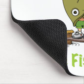 Soms wint de vis Mousepad Muismat (Hoek)
