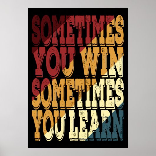 Soms wint u soms poster (Voorkant)