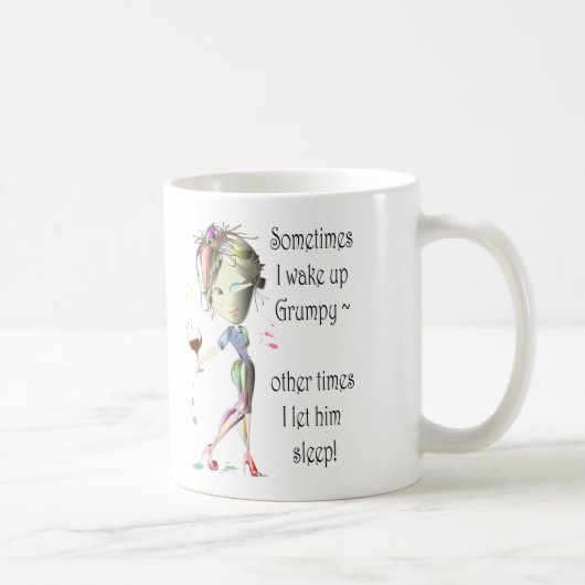 Soms word ik wakker van Grumpy! leuke gezegde cad Koffiemok (Rechts)