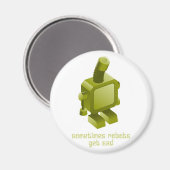 Soms worden robots verdrietig magneet (Voorkant / Achterkant)