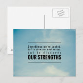 Soms worden we getest briefkaart (Voorkant / Achterkant)