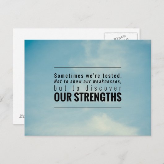 Soms worden we getest briefkaart (Voorkant / Achterkant)