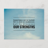 Soms worden we getest briefkaart (Voorkant)