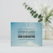 Soms worden we getest briefkaart (Staand voorkant)