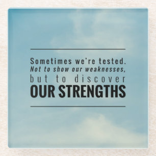 Soms worden we getest glazen onderzetter