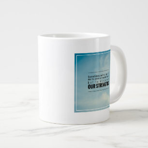 Soms worden we getest grote koffiekop
