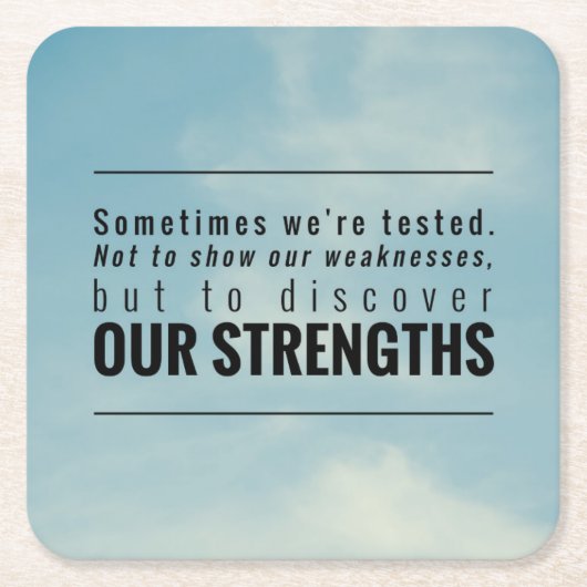 Soms worden we getest kartonnen onderzetters (Voorkant)