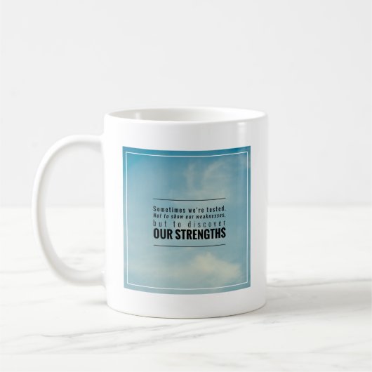 Soms worden we getest koffiemok (Links)