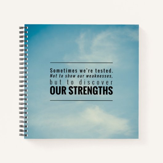 Soms worden we getest notitieboek (Voorkant)