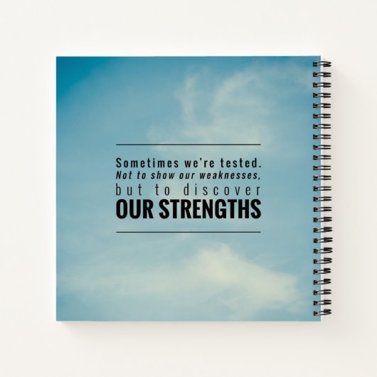 Soms worden we getest notitieboek (Achterkant)