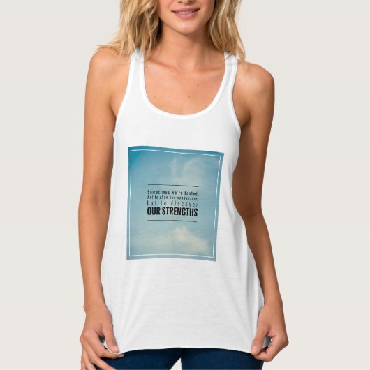 Soms worden we getest tanktop (Voorkant)