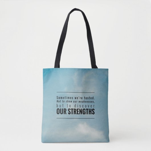 Soms worden we getest tote bag (Voorkant)