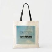 Soms worden we getest tote bag (Voorkant)