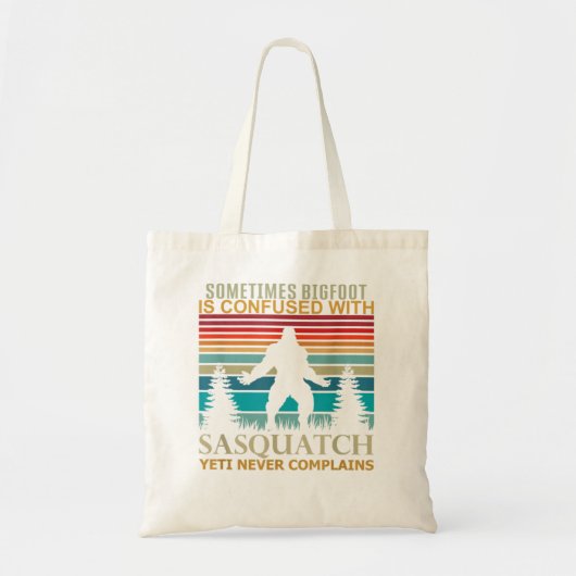 Soms wordt Bigfoot verward met Sasquatch Yeti Tote Bag (Voorkant)