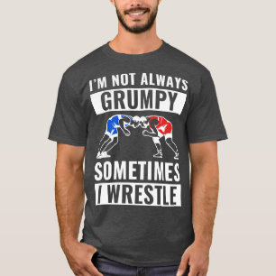 Soms worstel ik met een grappige worstelaar coach t-shirt