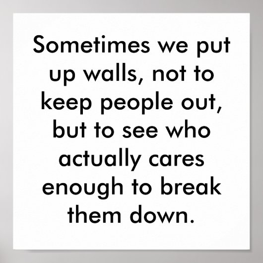 Soms zetten we muren op, niet om mensen te houden. poster (Voorkant)