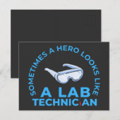 SOMS ZIET EEN HERO ALS EEN LAB TECHNICUS BRIEFKAART (Voorkant / Achterkant)