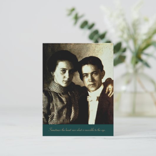 Soms ziet het hart wat onzichtbaar is... briefkaart (Staand voorkant)