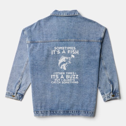 soms zijn de vissen Gevist Denim Jacket (Achterkant)