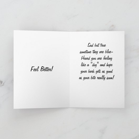 SOMS ZIJN DINGEN BLAUW! Beterschap Kaart (Binnen)