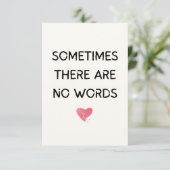 Soms zijn er geen woorden bedankkaart (Staand voorkant)