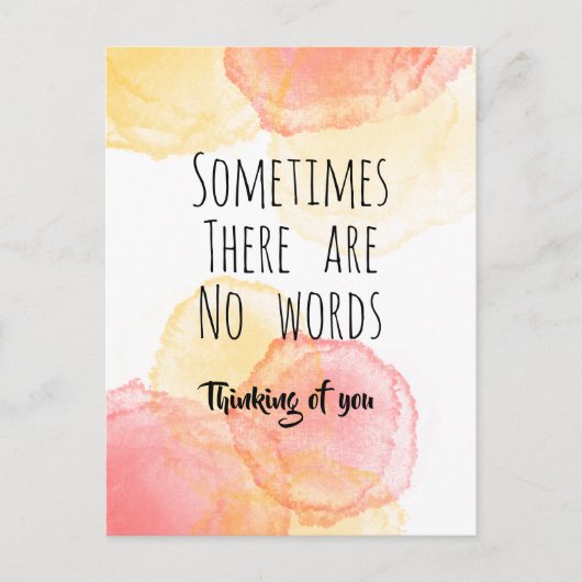 Soms zijn er geen woorden Betuiging van medeleven Briefkaart (Voorkant)