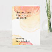 Soms zijn er geen woorden van medeleven kaart (Voorkant)