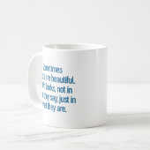 Soms zijn mensen mooi... koffiemok (Voorkant links)