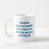 Soms zijn mensen mooi... koffiemok (Links)