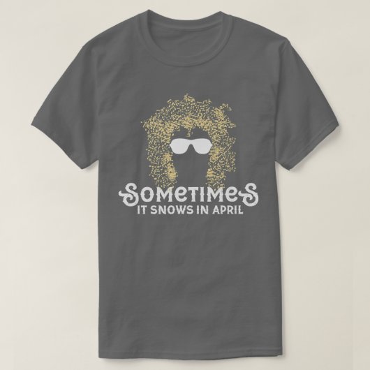 Soms zingt het in april prins Memorial T-shirt (Design voorkant)